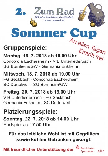 Plakat Zum Rad Sommer Cup 2018