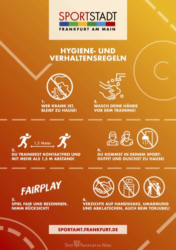Hygiene- und Verhaltensregeln